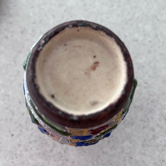 Antique Japanese Satsuma Moriage Enamel Hand Painted Vase estm late 1800s - Picture 7 of 10